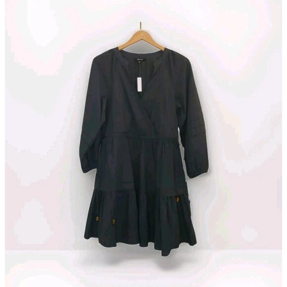 Madewell Dresses & Skirts - Madewell Crinkle Poplin Wrap Mini Dress Dark Palm Green Women's XS [NH093] Boho